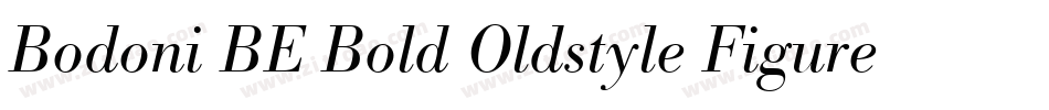 Bodoni BE Bold Oldstyle Figures字体转换